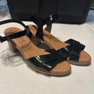 Elegant Black Patent Sandals
